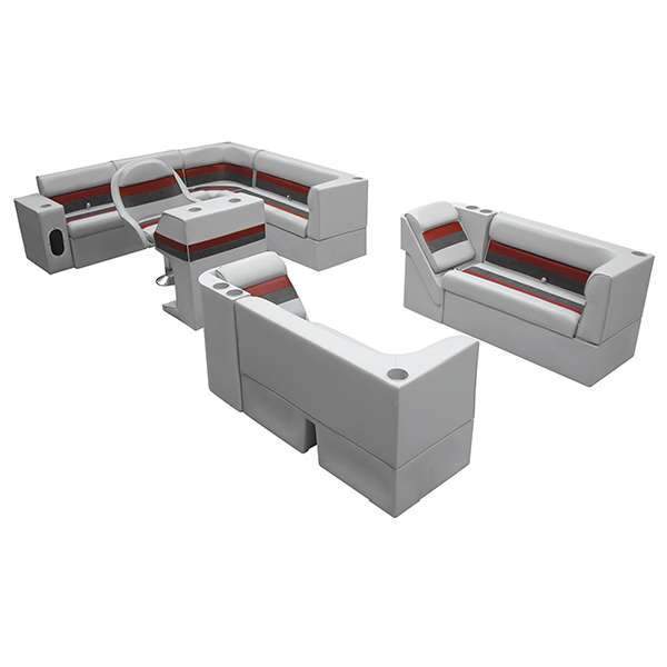 Wise Truck Freight - Not Qualified for Free Shipping Wise Large Pontoon L Set Gray/Charcoal/Red #WS13524-1012