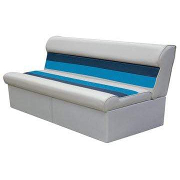 Wise Not Qualified for Free Shipping Wise Pontoon 55" Lounge Seat Bench Light Gray/Navy/Blue #8WD106-1011