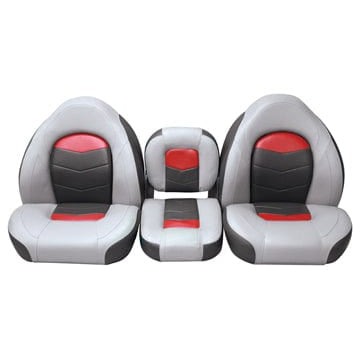 Wise Not Qualified for Free Shipping Wise Seat Pro-Angler Bass Bucket Set Grey Red Charcoal #3317-1881