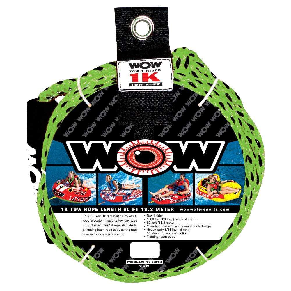 WOW World of Watersports 1-Rider Tow Rope 1k 60' #17-3010