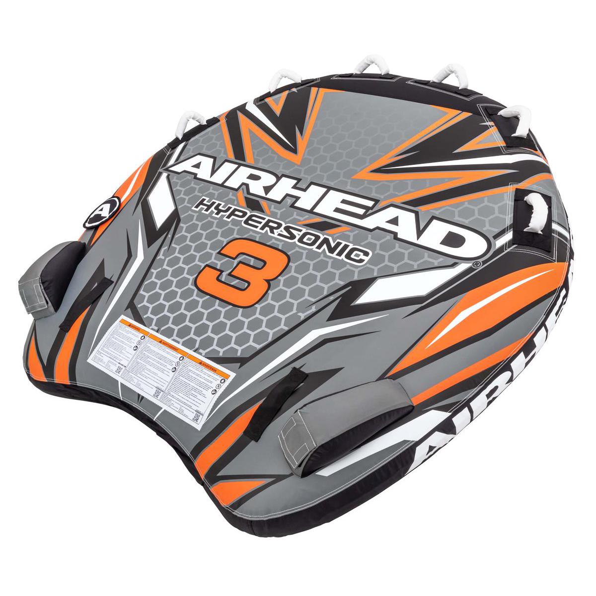 Kwik Tek Qualifies for Free Shipping AIRHEAD Hypersonic 3-Rider Towable Tube Gray/Orange #AHT50189GYO