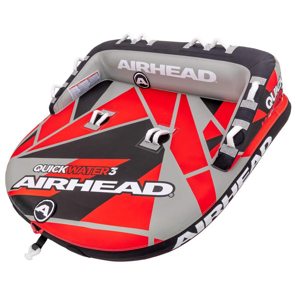 Kwik Tek Not Qualified for Free Shipping AIRHEAD Quick Water 3-Rider Towable Tube Red/Black #AHT50188RBK