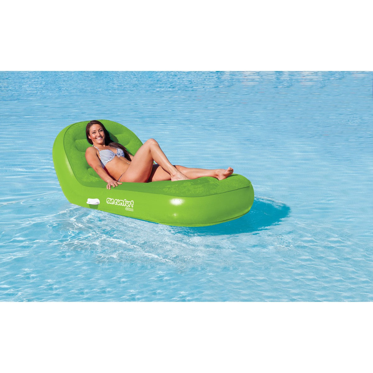 Kwik Tek Qualifies for Free Shipping AIRHEAD Suncomfort Cool Suede Chaise Lounge Lime #AHSC-007