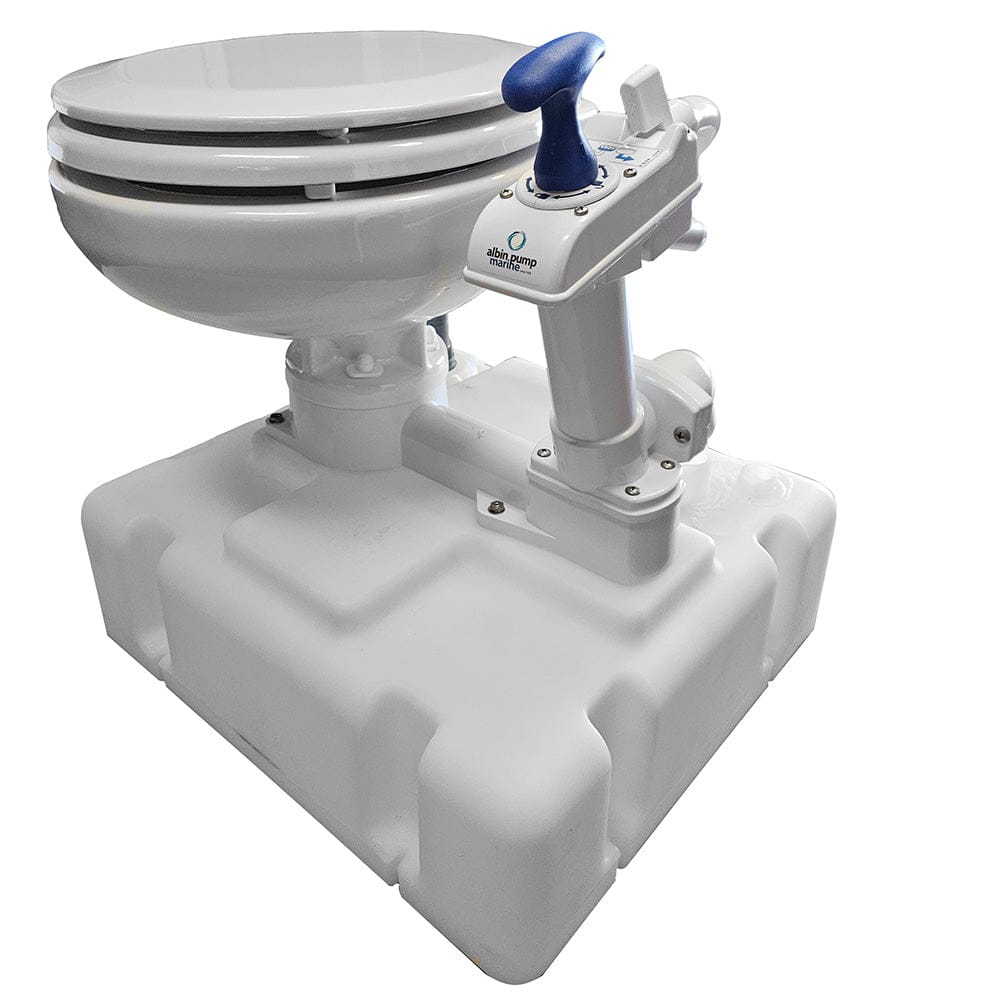 Albin Pump Marine Not Qualified for Free Shipping Albin Pump Voyager Manual Toilet System with Tank #07-06-015