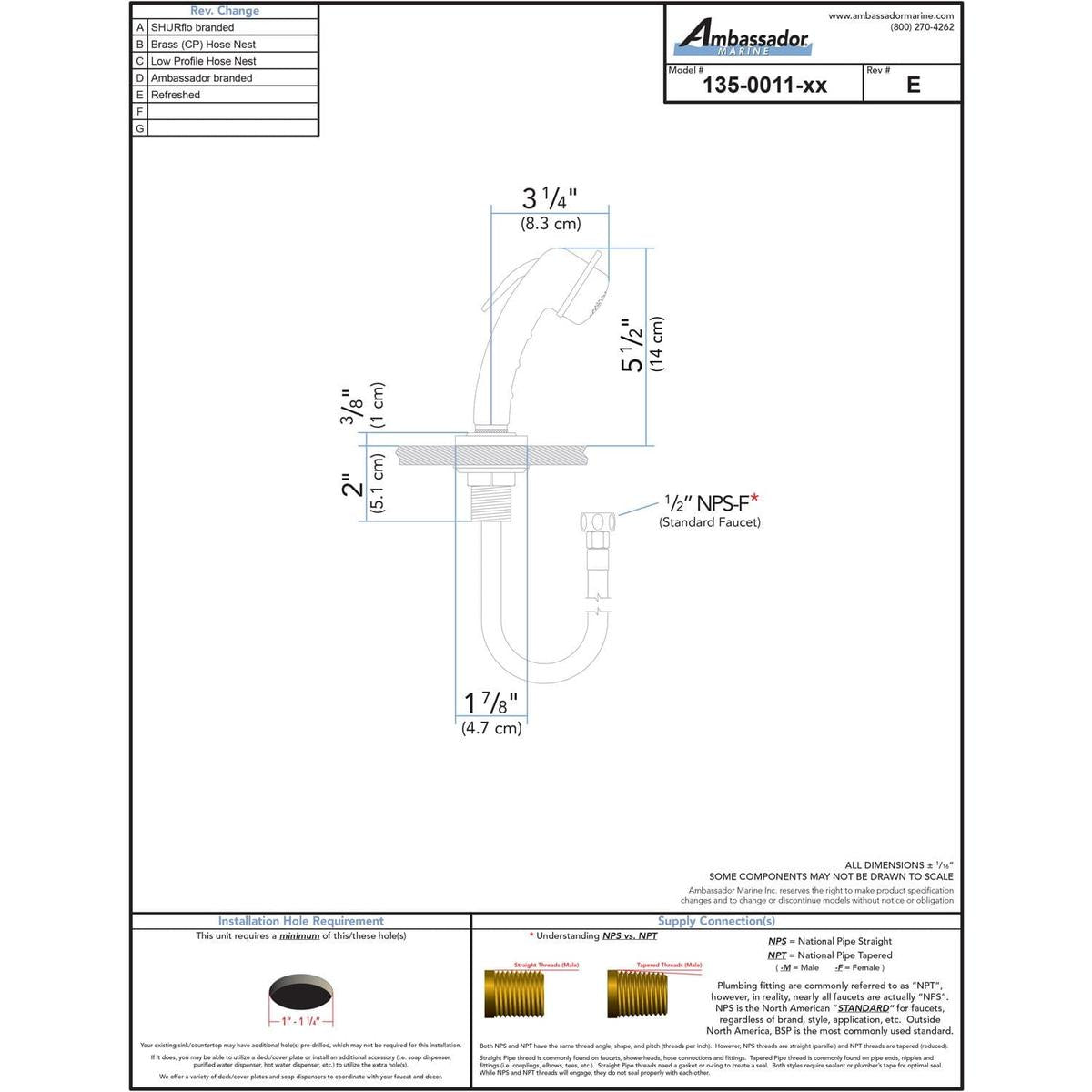 Ambassador Marine Qualifies for Free Shipping Ambassador Marine Deck Sprayer Small White Sprayer 6' White #135-0011-WH-R