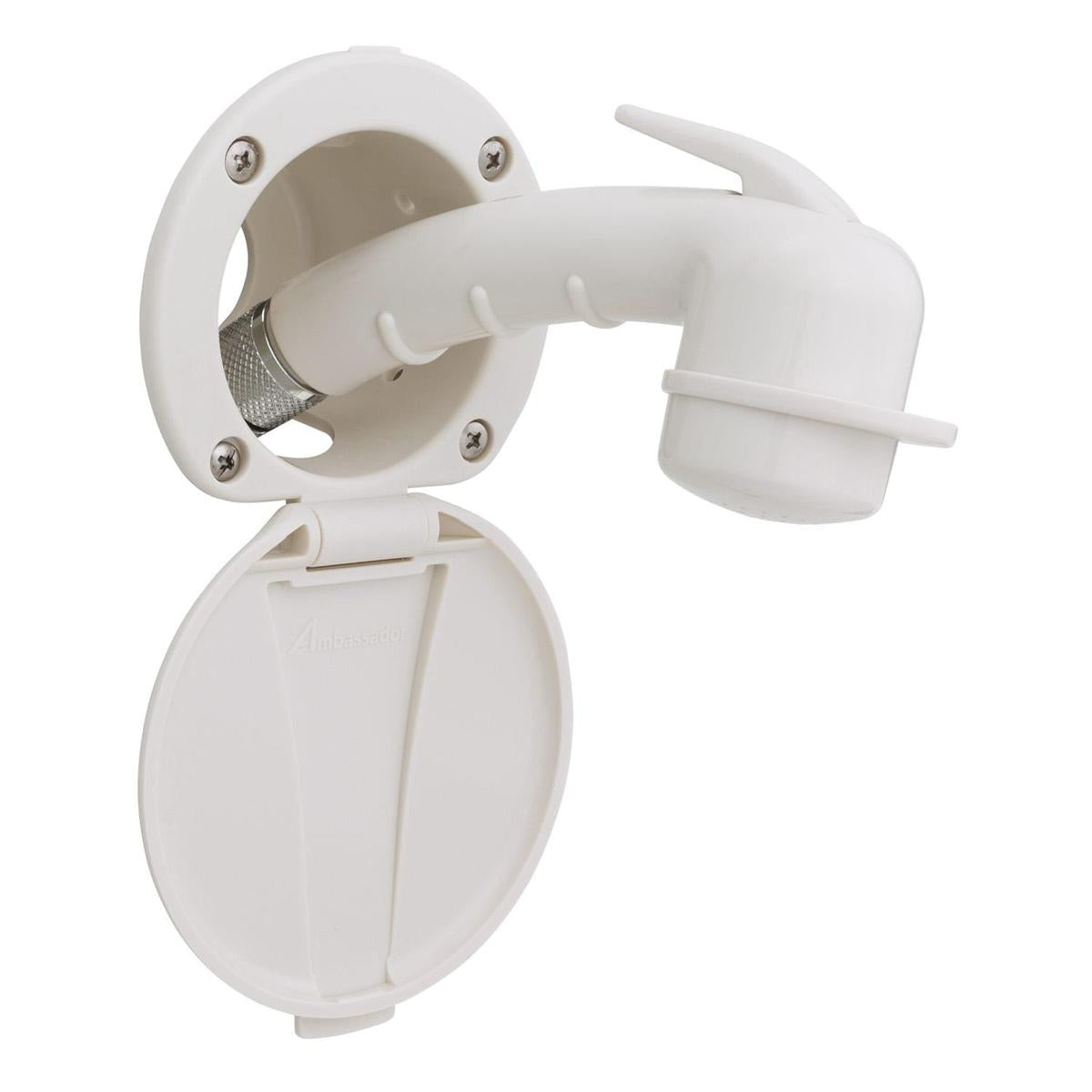 Ambassador Marine Qualifies for Free Shipping Ambassador Marine Recessed Shower Kit Plastic Lid/Cup #137-0000-WH-R