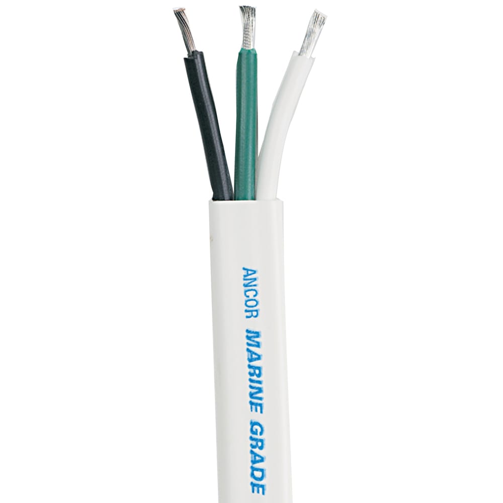 Ancor Qualifies for Free Shipping Ancor White Triplex Cable 10/3 White Black Green Sold by Foot #1311-FT