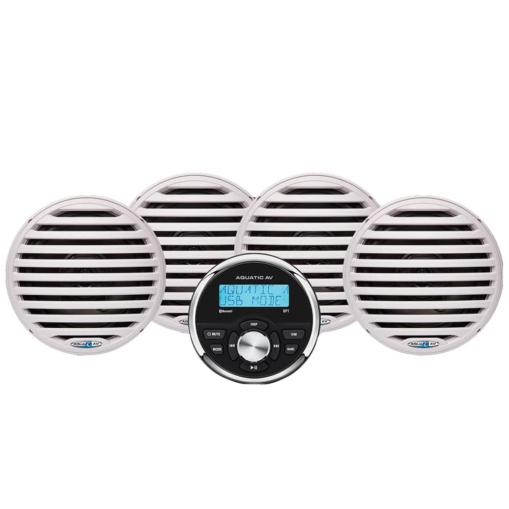 Aquatic AV Qualifies for Free Shipping Aquatic AV Economy Gauge Stereo & Speakers Kit White #EG200
