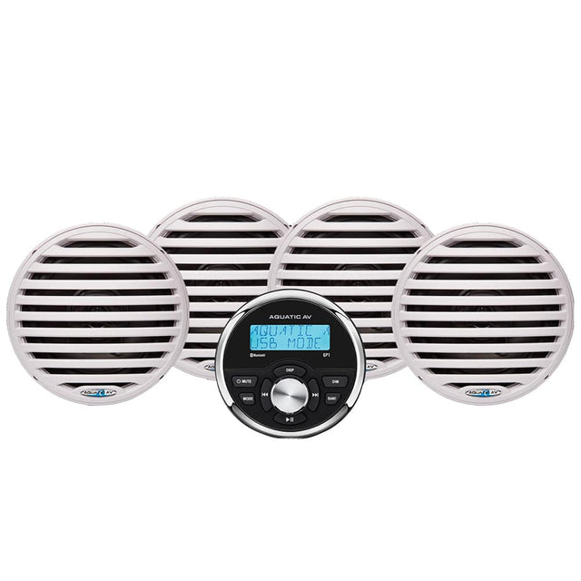 Aquatic AV Qualifies for Free Shipping Aquatic AV Economy Gauge Stereo & Speakers Kit White #EG200