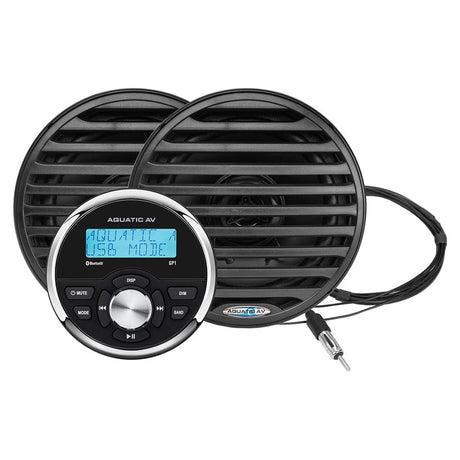 Aquatic AV Qualifies for Free Shipping Aquatic AV GP1 Gauge Stereo & Economy 6.5" Speakers Black #GP100B
