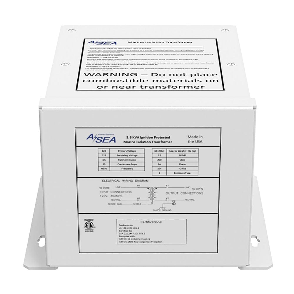 ASEA Power Systems Not Qualified for Free Shipping ASEA 3.6 KVA Isolation Transformer #634003