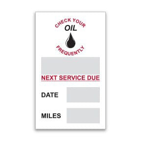 ASP Products Qualifies for Free Shipping ASP Products Static Oil Change Stickers #1805