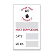 ASP Products Qualifies for Free Shipping ASP Products Static Oil Change Stickers #1805