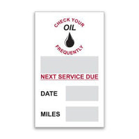ASP Products Qualifies for Free Shipping ASP Products Static Oil Change Stickers #1805