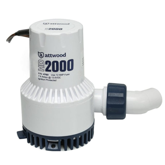 Attwood Marine Qualifies for Free Shipping Attwood HD Bilge Pump 2000 GPH 12v Deustch Connector #4760DC1