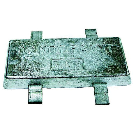B&S Anodes Qualifies for Free Shipping B&S Anodes Zinc Weld On 1-1/4" x 6" x 12" #BSMWO114X6X12
