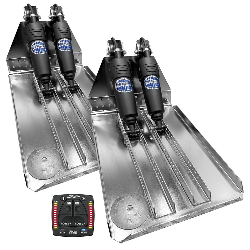 Bennett Trim Tabs Not Qualified for Free Shipping Bennett Marine Bolt 14" x 23" Dual Electric Trim Tab System #BOLT1423HD-OBI
