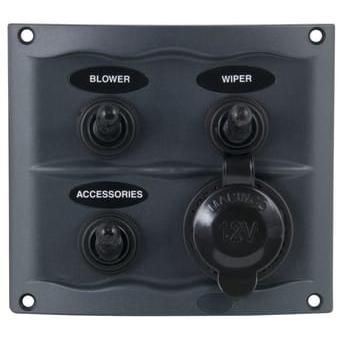 BEP Marine Qualifies for Free Shipping BEP White Waterproof Panel 3-Gang Switch #900-3WPS