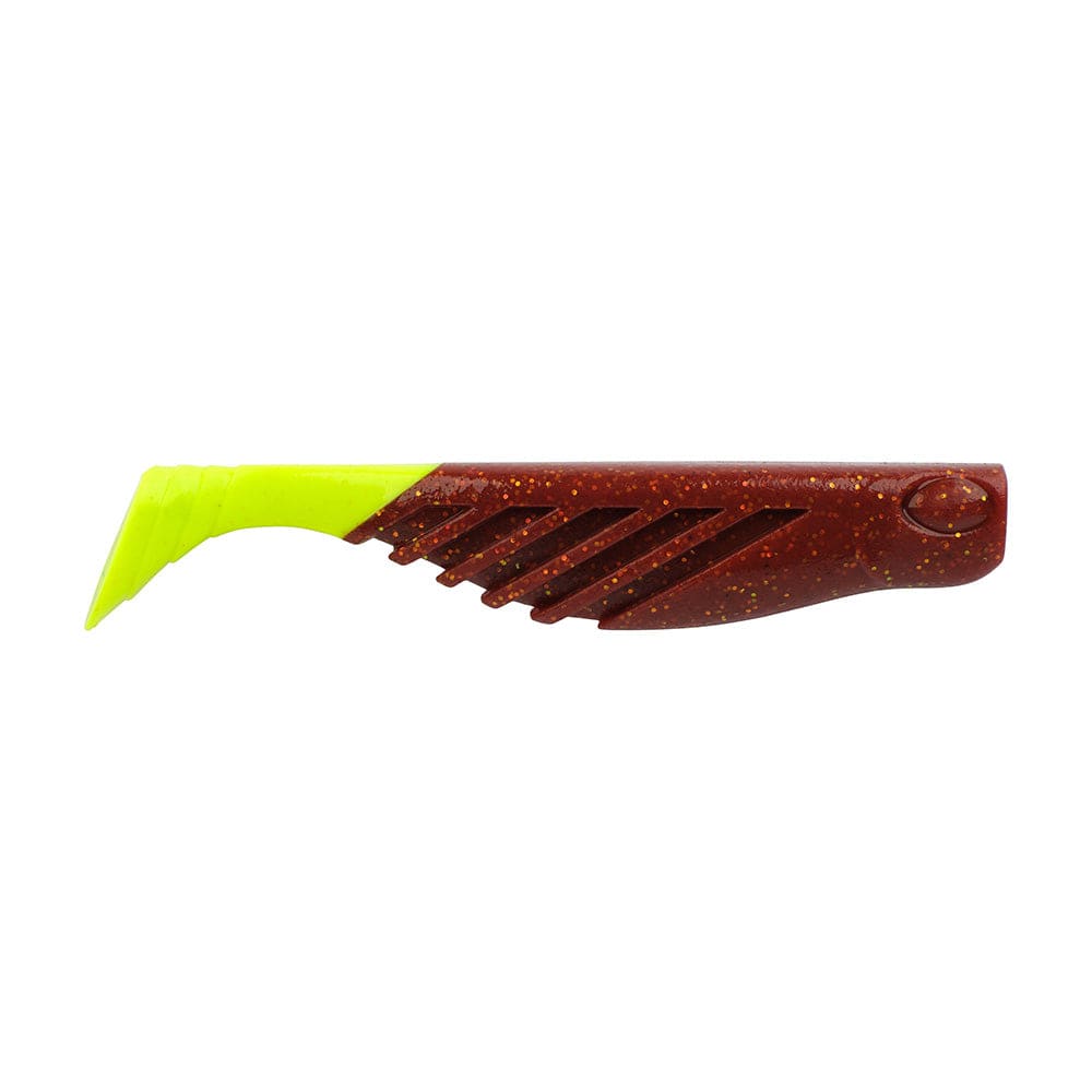 Berkley Not Qualified for Free Shipping Berkley Gulp Saltwater Ripple Mullet 3" Root Beer Gold/Chartreuse #1637701