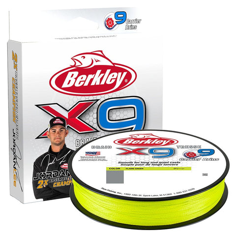 Berkley Qualifies for Free Shipping Berkley X9 Braid Flame Green 30 lb 328 Yards #1614445