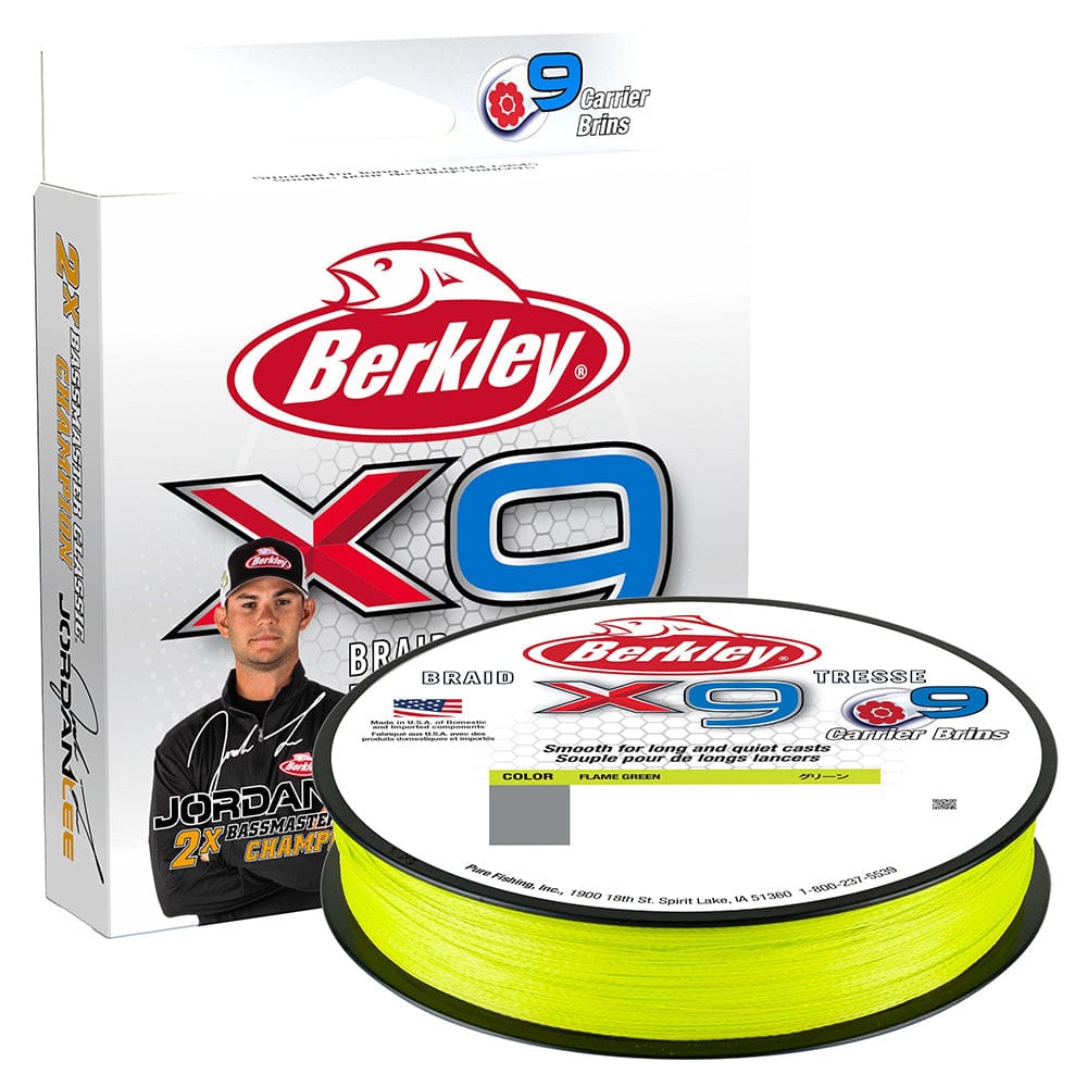 Berkley Not Qualified for Free Shipping Berkley X9 Braid Flame Green 80 lb 164 Yards #1614438