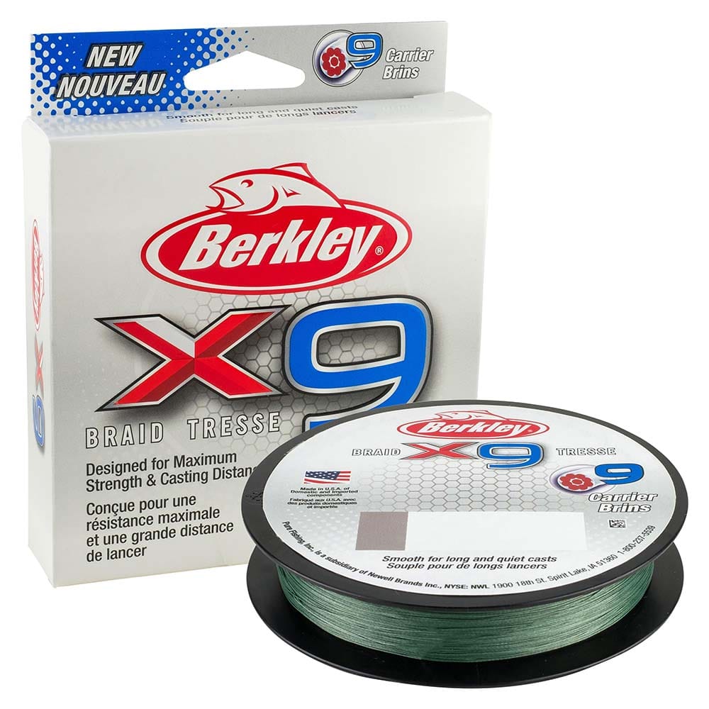 Berkley Not Qualified for Free Shipping Berkley X9 Braid Low-Vis Green 100 lb 219 Yards #1486832