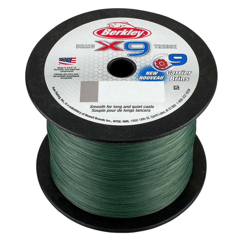 Berkley Not Qualified for Free Shipping Berkley X9 Braid Low-Vis Green 50 lb 2188 Yards #1486841