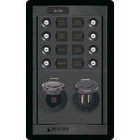 Blue Sea System Not Qualified for Free Shipping Blue Sea 360 Panel 12v 8-Position Dual USB/12v Socket #1498