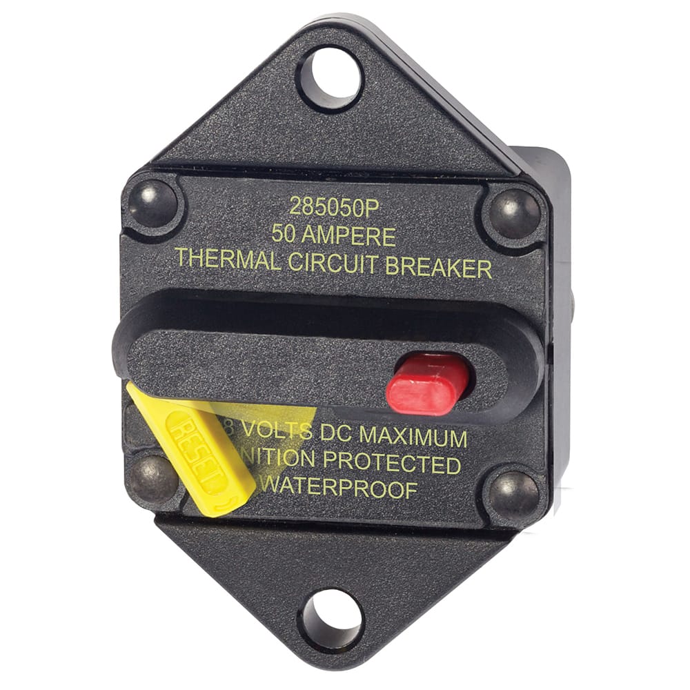 Blue Sea System Qualifies for Free Shipping Blue Sea 50a Circuit Breaker Panel Mount 285 Series #7083