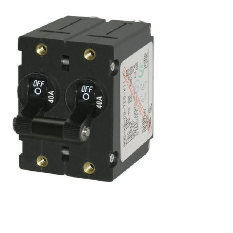 Blue Sea System Qualifies for Free Shipping Blue Sea A-Series 40a Circuit Breaker Black Toggle Double Pole #7239-BSS