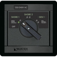 Blue Sea System Not Qualified for Free Shipping Blue Sea System-360 Panel 120/240v AC Rotary 65a Off Plus 3 Sources #1488