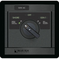 Blue Sea System Not Qualified for Free Shipping Blue Sea System-360 Panel 120v AC Rotary 30a Off Plus 2 Sources #1481