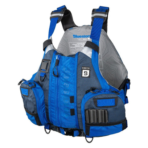 Bluestorm Qualifies for Free Shipping Bluestorm Kinetic Kayak Fishing Vest Deep Blue #BS-409-BLU-XXL
