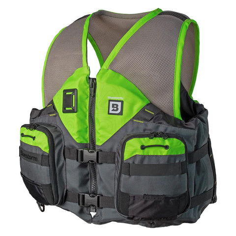 Bluestorm Qualifies for Free Shipping Bluestorm Sportsman Adult Mesh Fishing Life Jacket Hi-Vis #BS-105-HVS-S/M