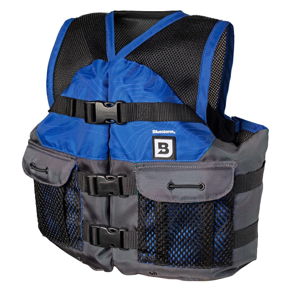 Bluestorm Qualifies for Free Shipping Bluestorm Sportsman Youth Mesh Fishing Life Jacket Deep #BS-105-NAV-Y