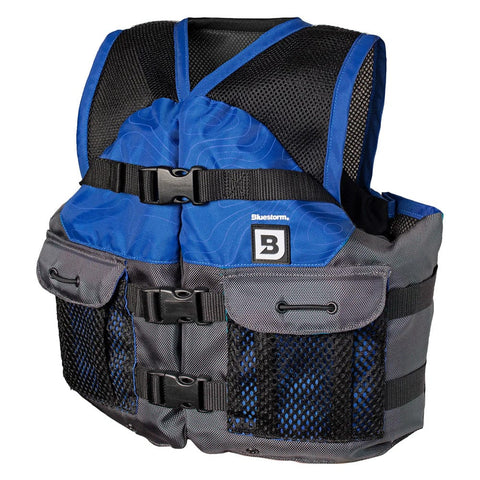 Bluestorm Qualifies for Free Shipping Bluestorm Sportsman Youth Mesh Fishing Life Jacket Deep #BS-105-NAV-Y