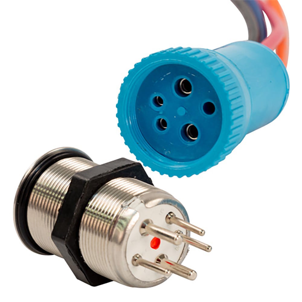 Bluewater Qualifies for Free Shipping Bluewater 22mm On/Off In Rush Blue/Red Switch with Breaker #9060-1113