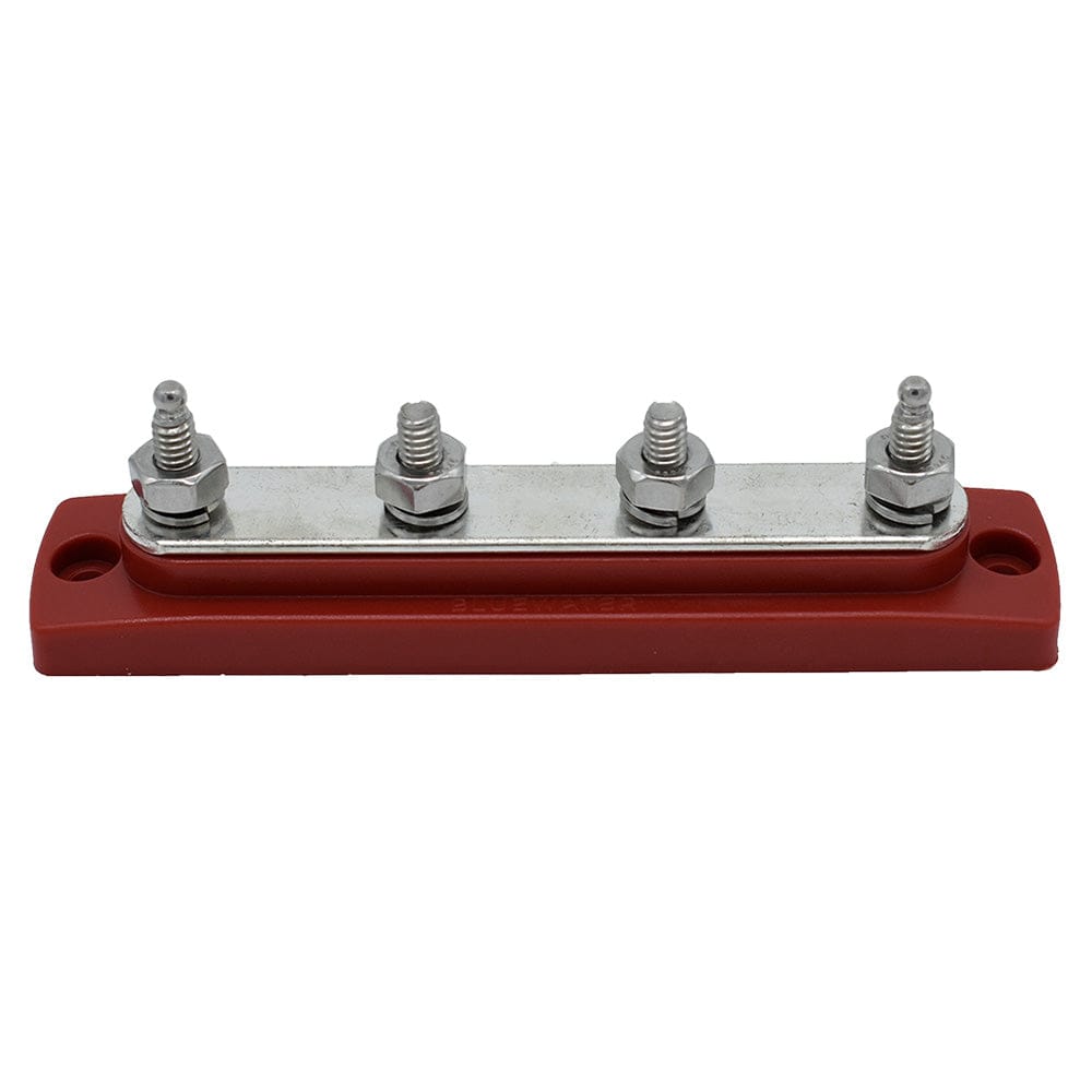 Bluewater Qualifies for Free Shipping Bluewater 4-Gang Common Stud Busbar with Red Base #312303-B-025