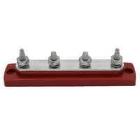 Bluewater Qualifies for Free Shipping Bluewater 4-Gang Common Stud Busbar with Red Base #312303-B-025