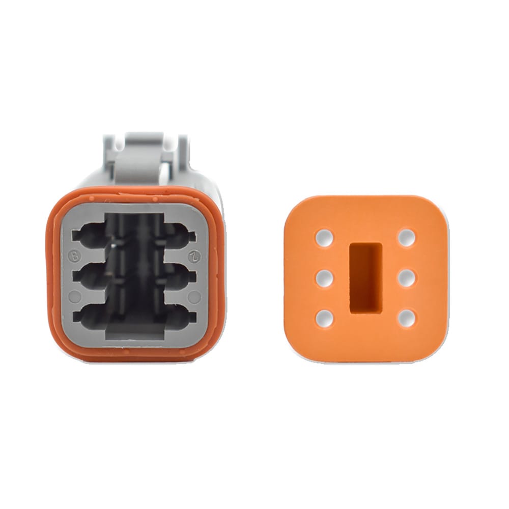 Bluewater Not Qualified for Free Shipping Bluewater 6-Position Female Deutsch Connector with Wedge Lock #DT06-6S
