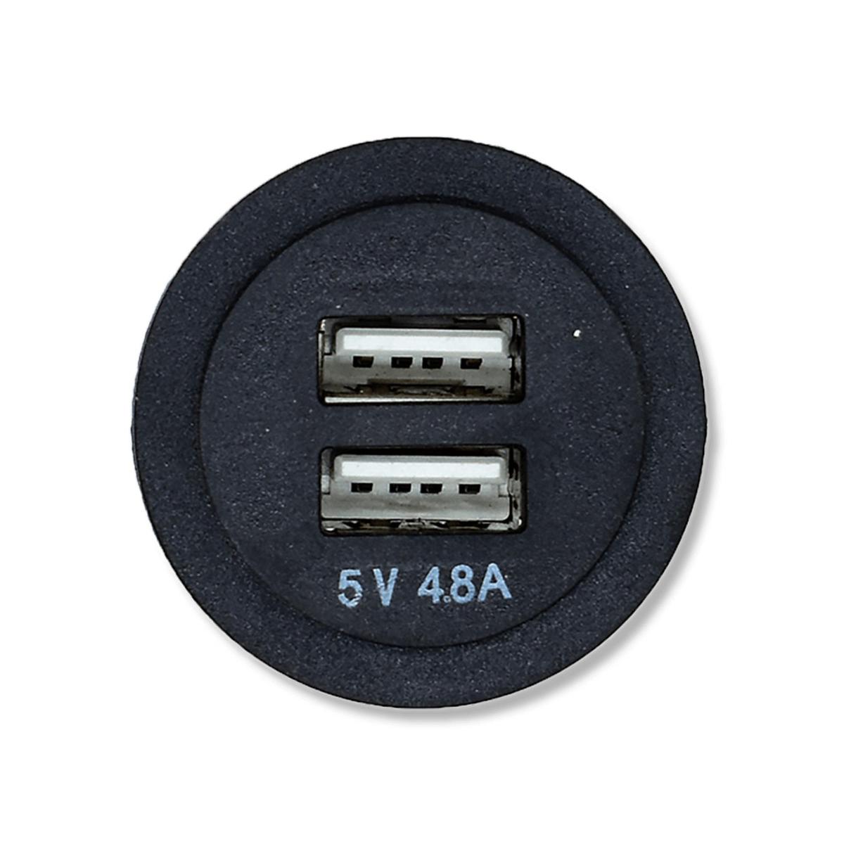 Bluewater Not Qualified for Free Shipping Bluewater Dual USB 4.8a Round Charger Unlit #3000-1132