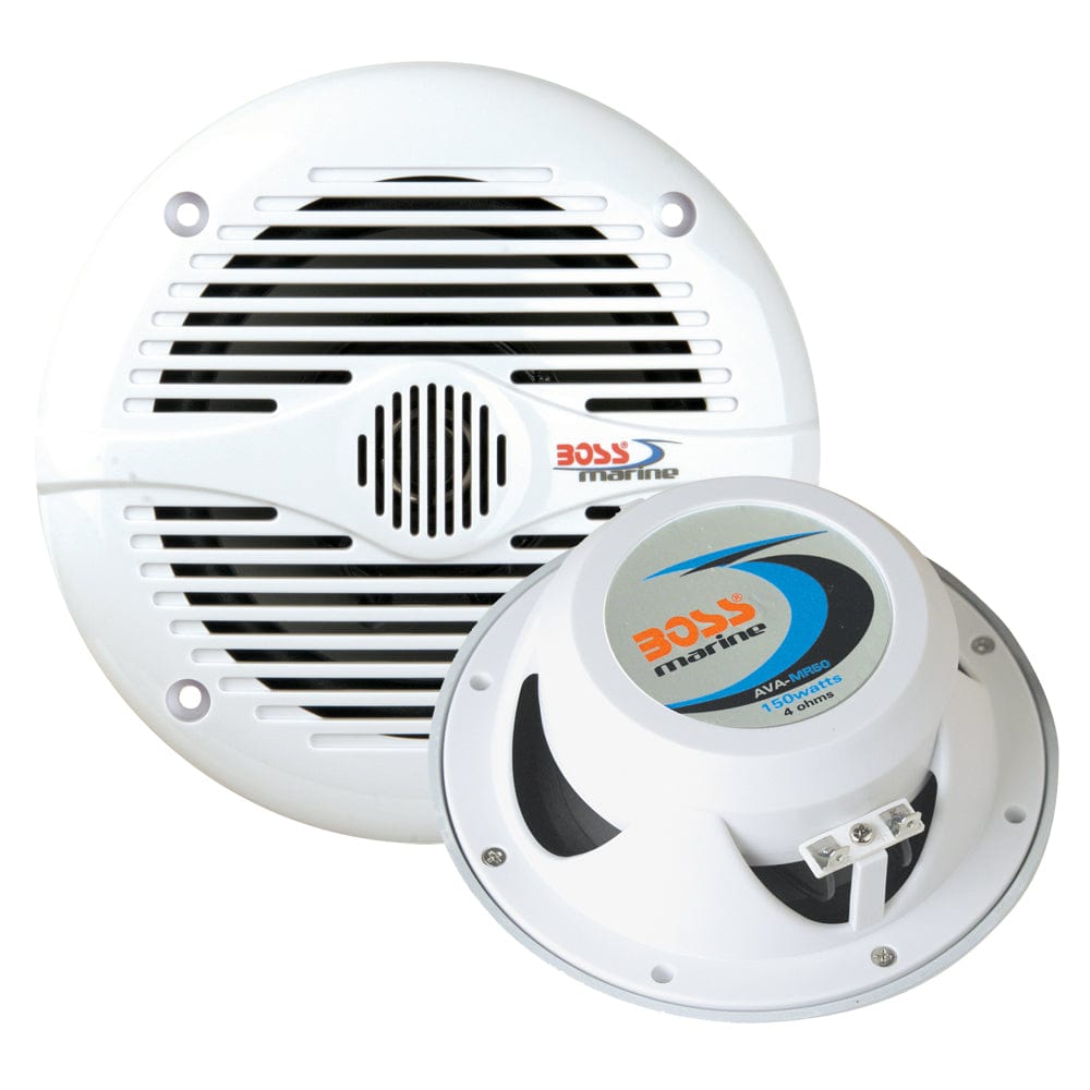 Boss Audio Qualifies for Free Shipping Boss Audio MR50W 5.25" Round White Marine Speakers #MR50