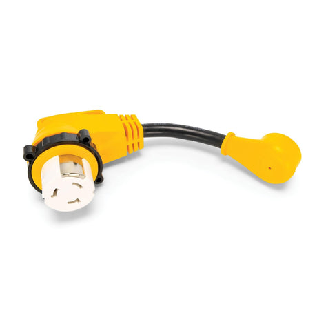 Camco Qualifies for Free Shipping Camco Power Grip 12" Dogbone Locking Adapter 15a Male/50a Female #55638