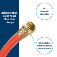 Camco Qualifies for Free Shipping Camco Rhinoflex Gray/Black Water Hose 25' Clean Out Hose 5/8