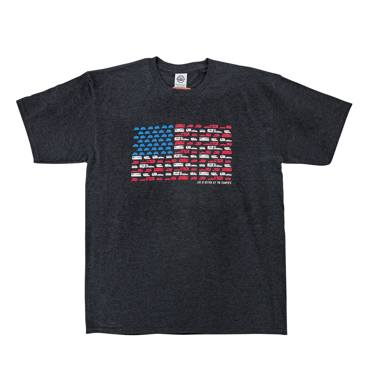 Camco Qualifies for Free Shipping Camco T-Shirt Small Charcoal Patriotic Life Is Better #53272