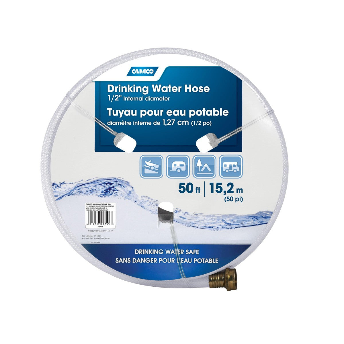 Camco Qualifies for Free Shipping Camco Tastepure Freshwater Hose 1/2" x 50' #22753