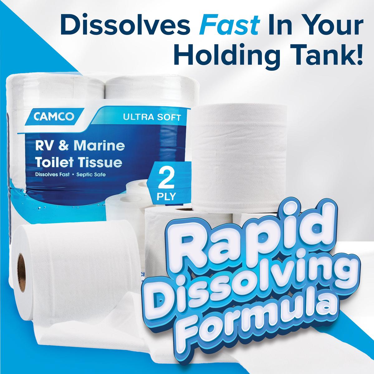 Camco Qualifies for Free Shipping Camco TST 2-Ply Toilet Tissue 4 Rolls #40278