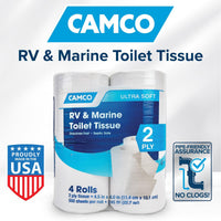 Camco Qualifies for Free Shipping Camco TST 2-Ply Toilet Tissue 4 Rolls #40278