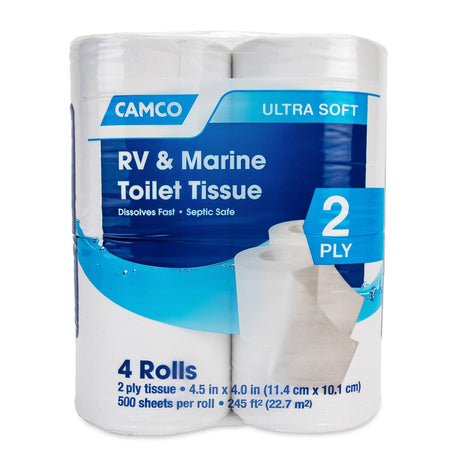 Camco Qualifies for Free Shipping Camco TST 2-Ply Toilet Tissue 4 Rolls #40278