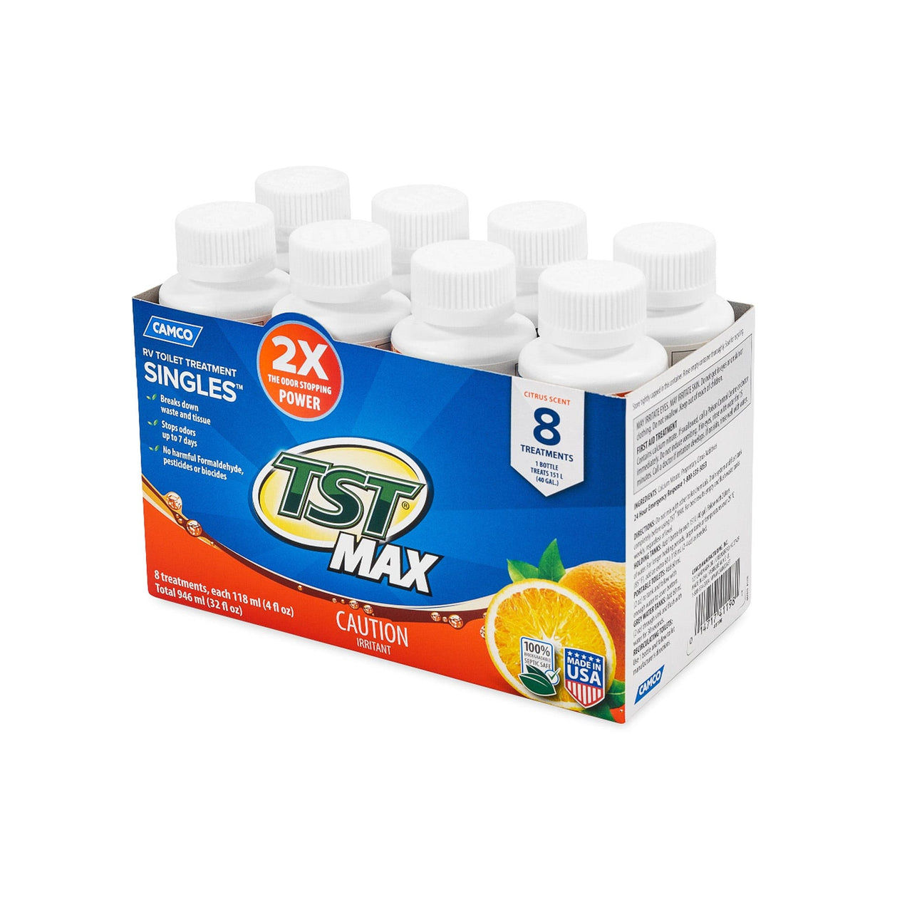Camco Camco TST Orange Toilet Treatment Singles 8-4 oz Bottles #41198